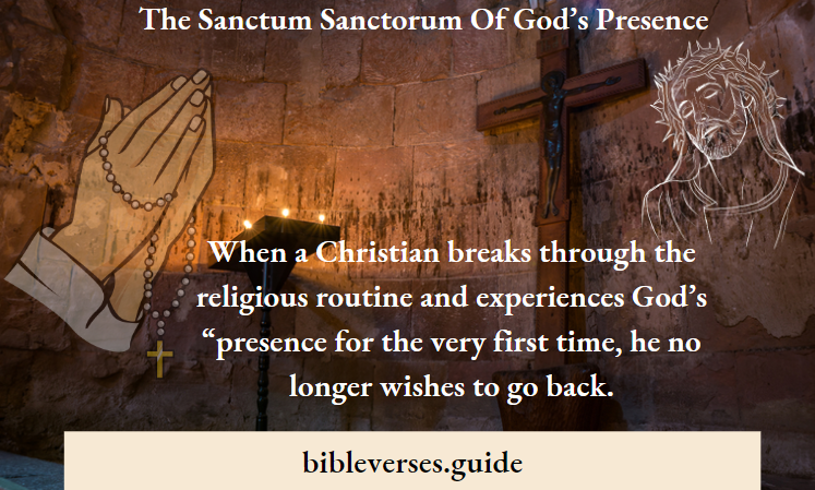 The Sanctum Sanctorum Of God's Presence