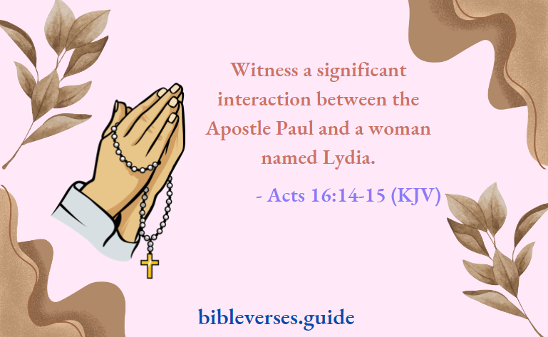 Apostle Paul and a woman named Lydia