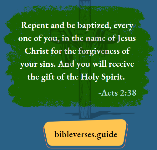 Jesus Christ for the forgiveness of your sins