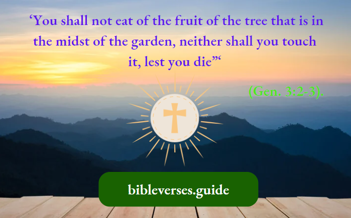 You shall not eat of the fruit of the tree that is in the midst of the garden