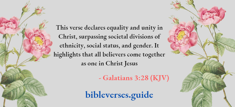 verse declares equality and unity in Christ