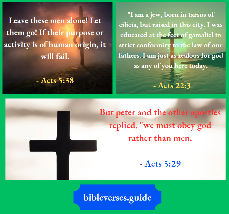 Leave these men alone! Let them go! If their purpose or activity is of human origin, it will fail