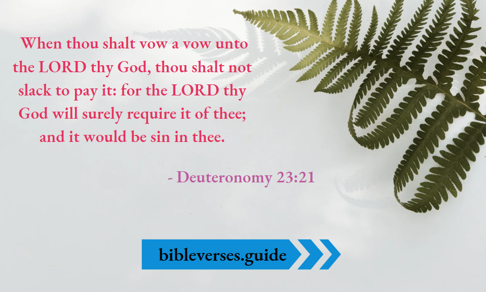 Deuteronomy 23-21